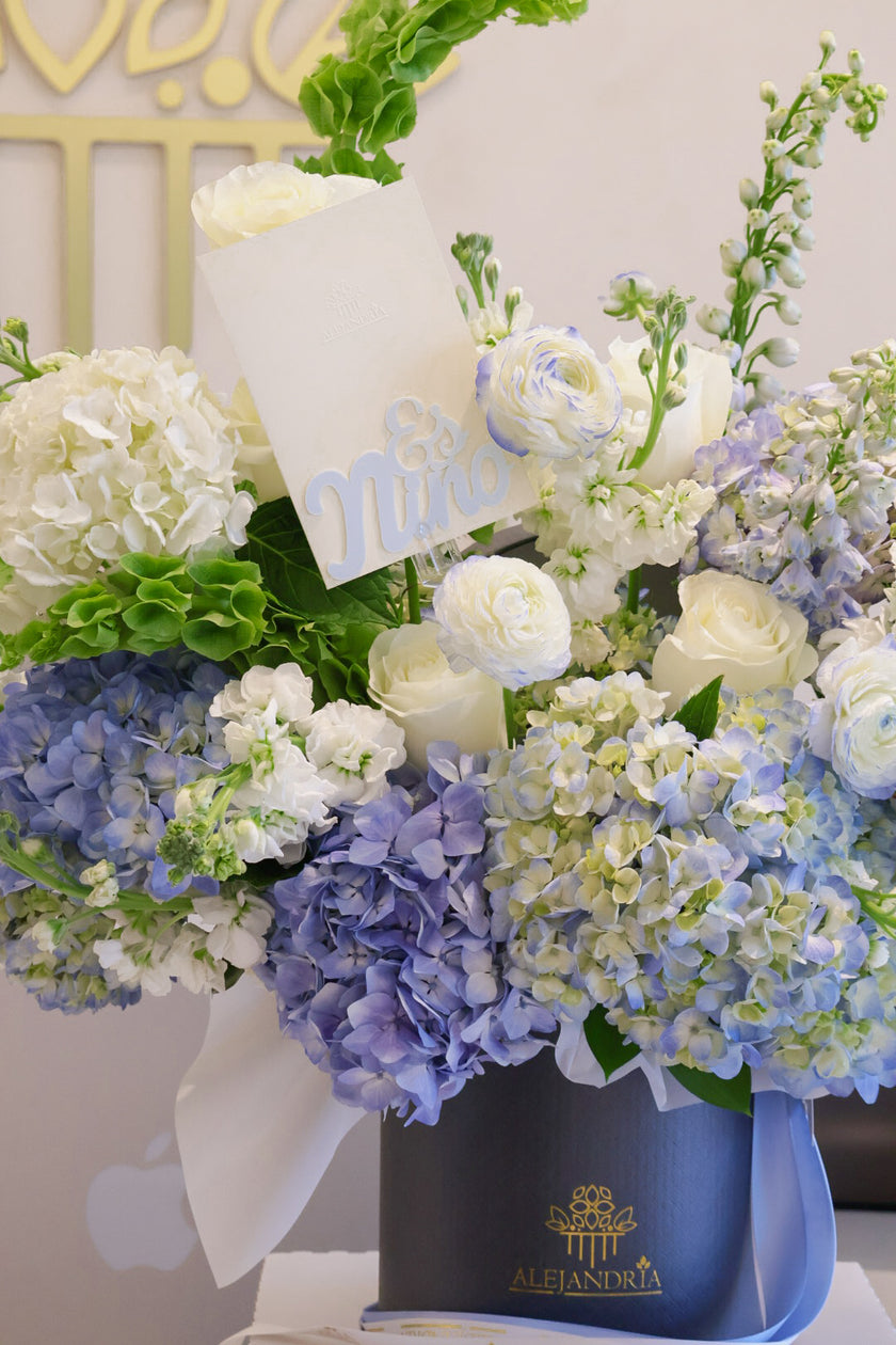 Baby Blue Grand Hat Box