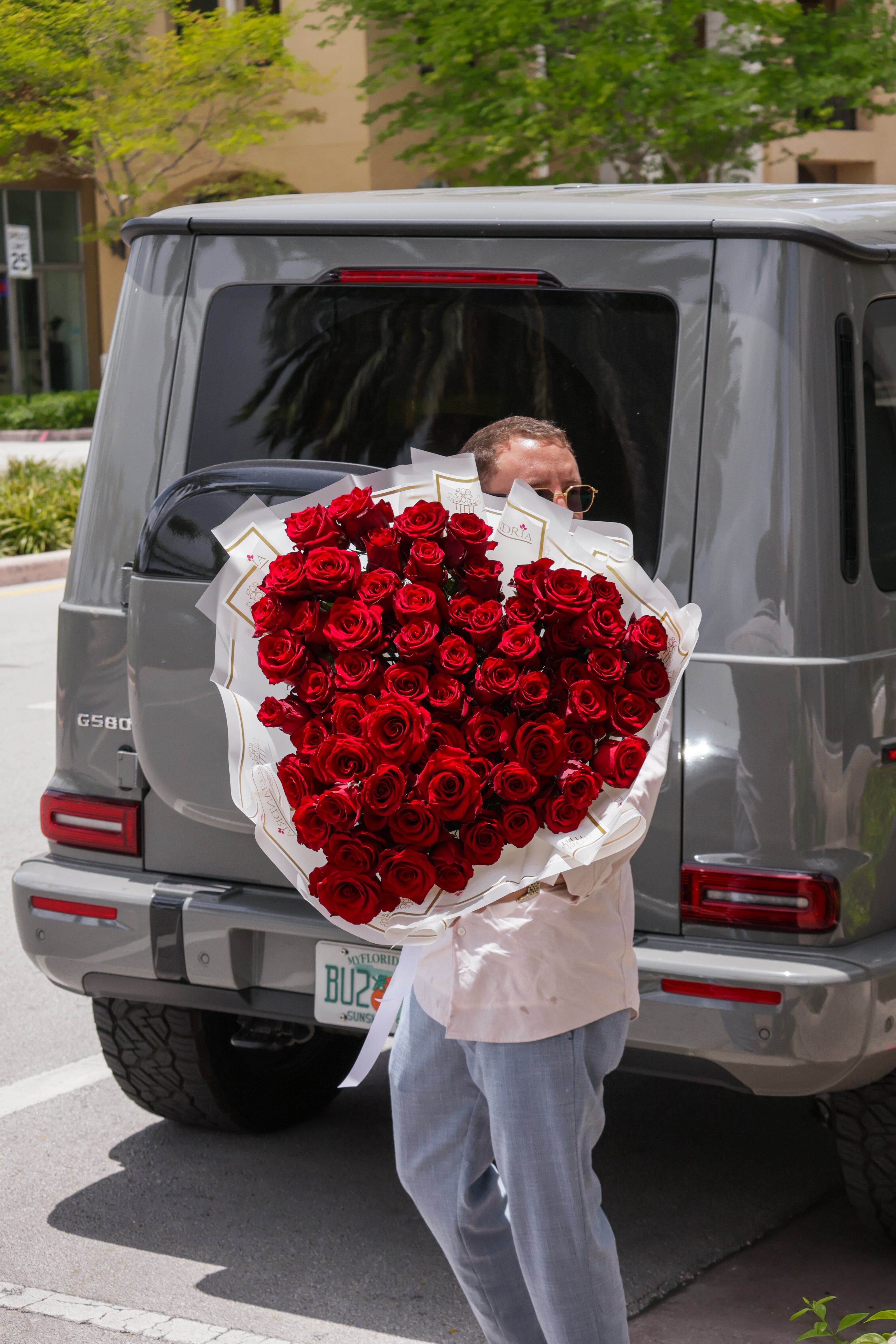 75 Roses Heart Bouquet