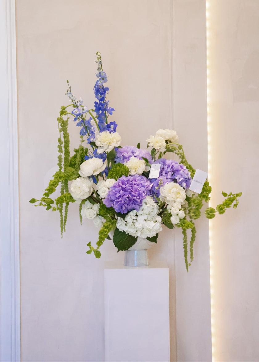 Azure Bloom – Luxury Hydrangea & Delphinium Arrangement