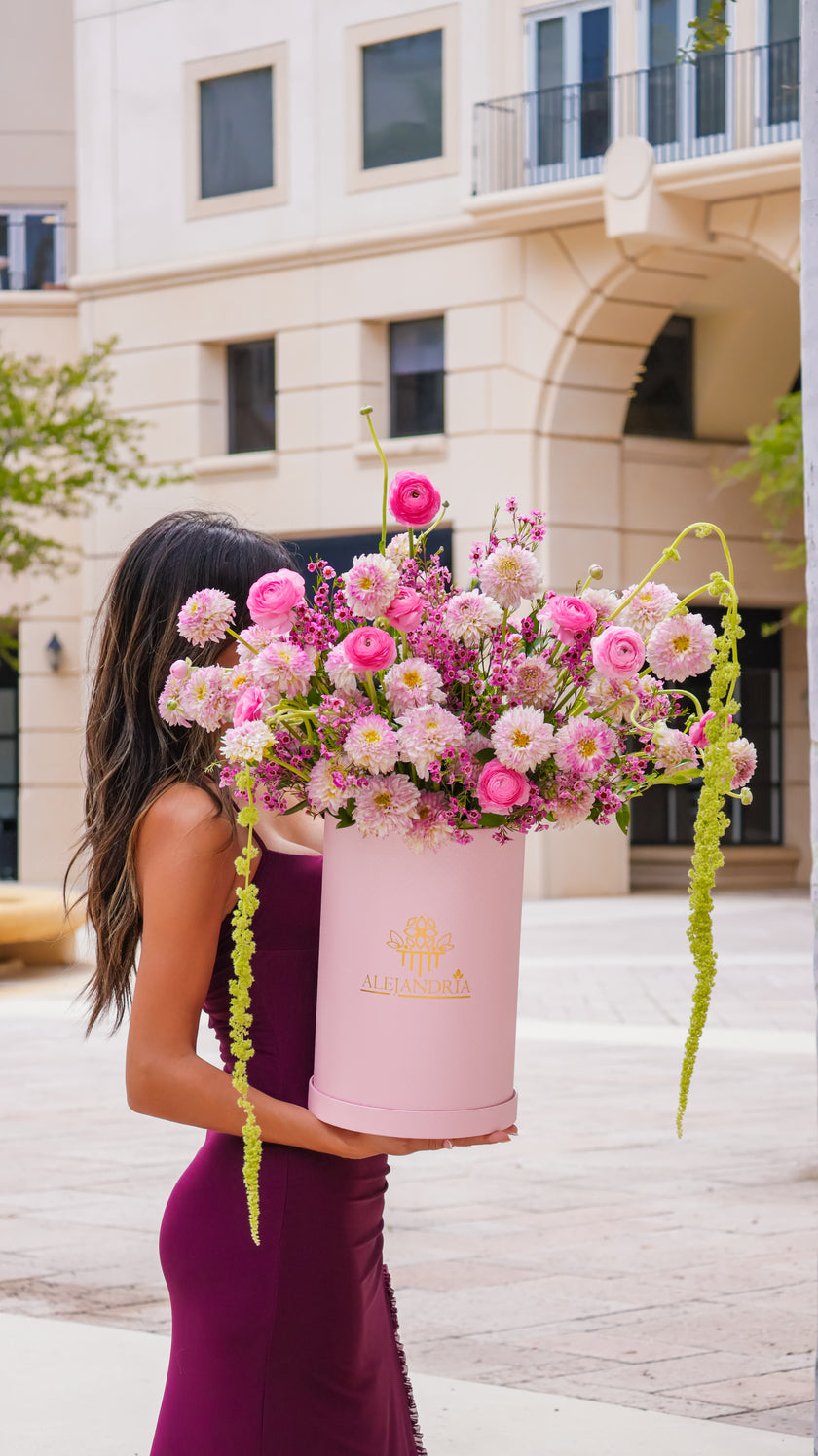 Blush Radiance - Luxury Front Row FlowerBox