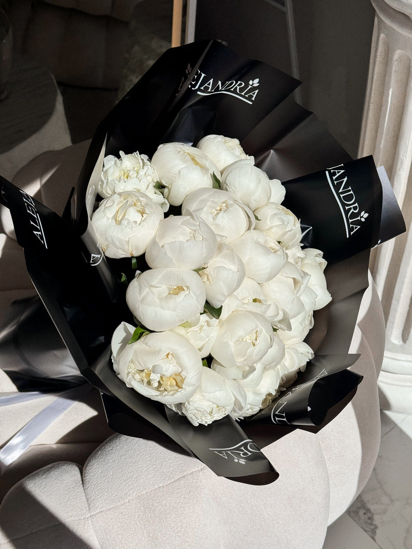 Ivory Peony Graduation Bouquet