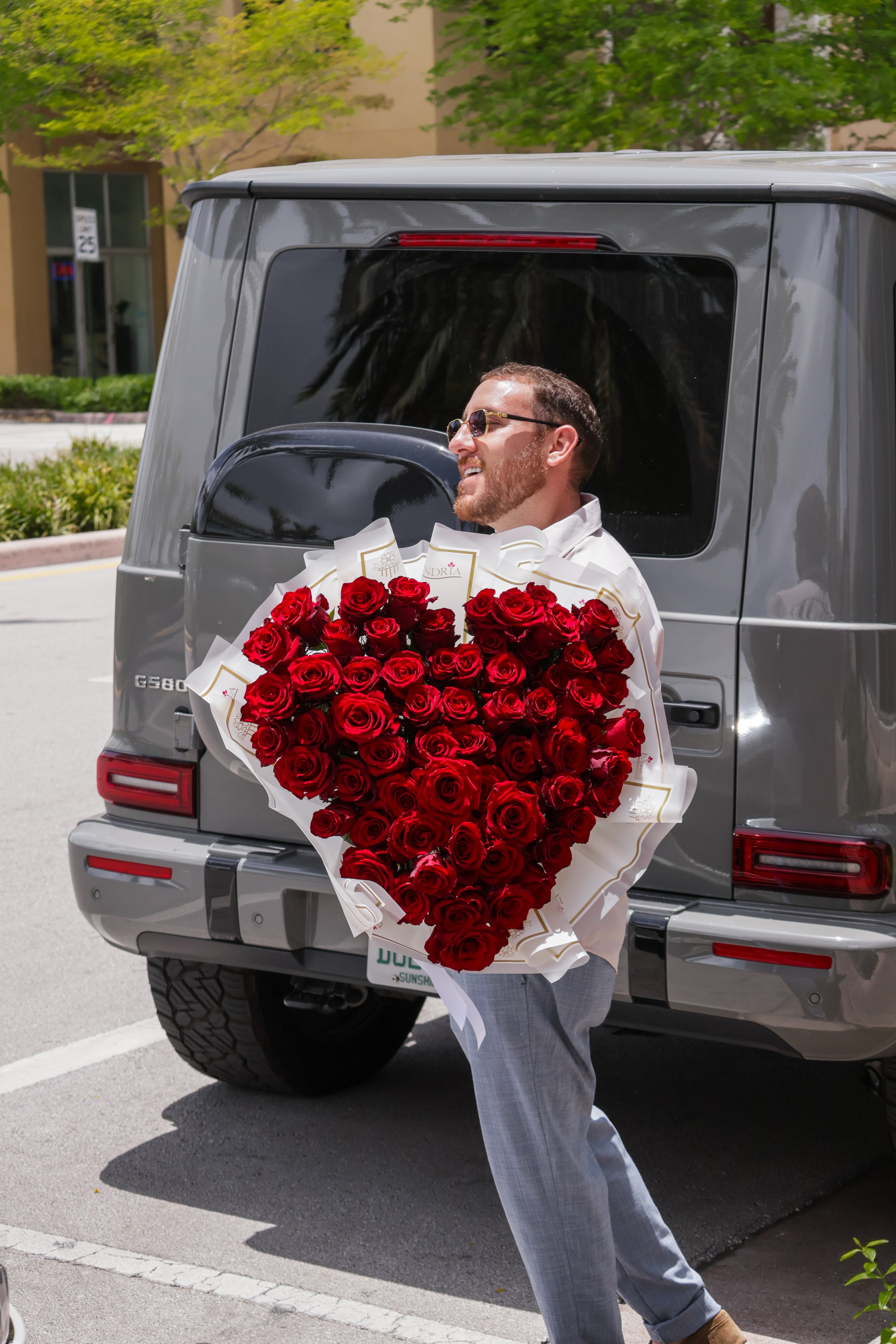 75 Roses Heart Bouquet