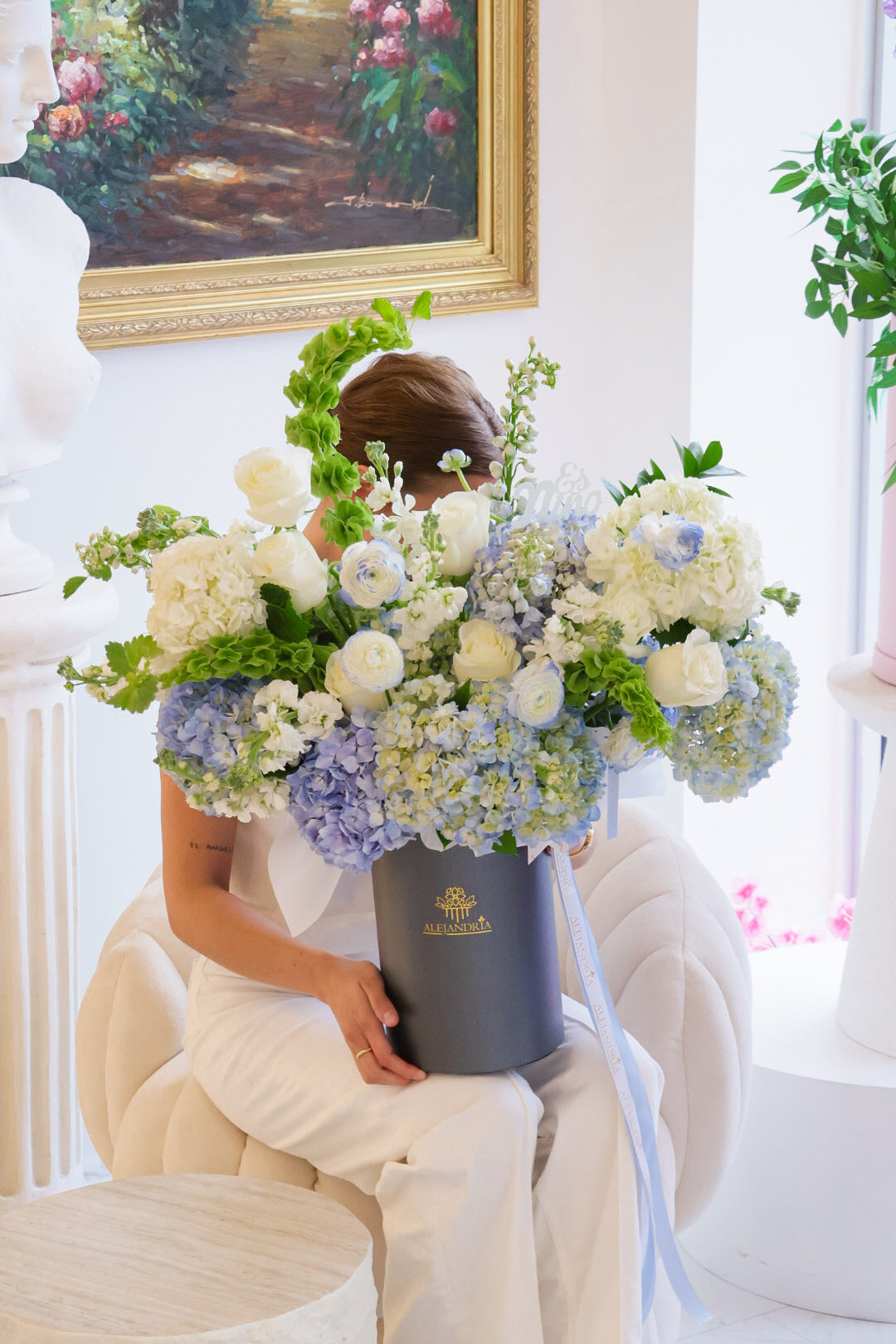 Baby Blue Grand Hat Box