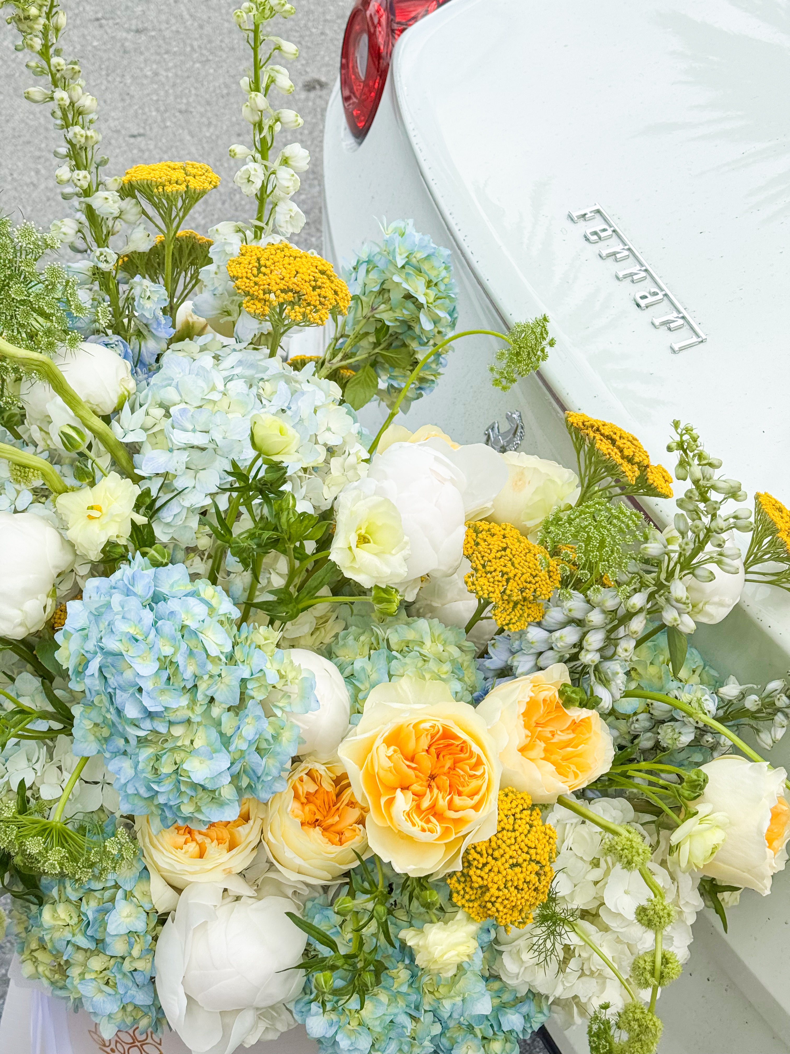 Golden & Blue Garden - Imperial Hat Box