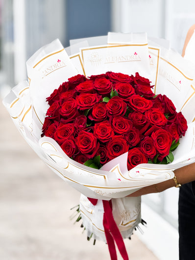 Ruby Devotion — 40 Roses Bouquet