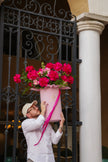 Luxury Fuchsia Garden Hat Box flower arrangement by Alejandría Flower Art in Miami